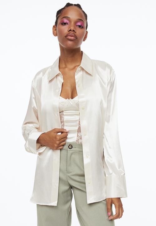 H&M - Satin shirt - white