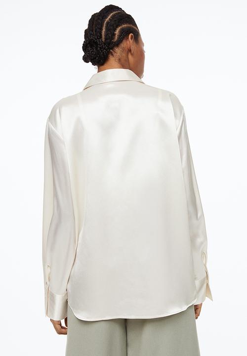 H&M - Satin shirt - white