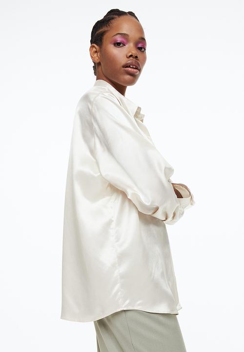 H&M - Satin shirt - white