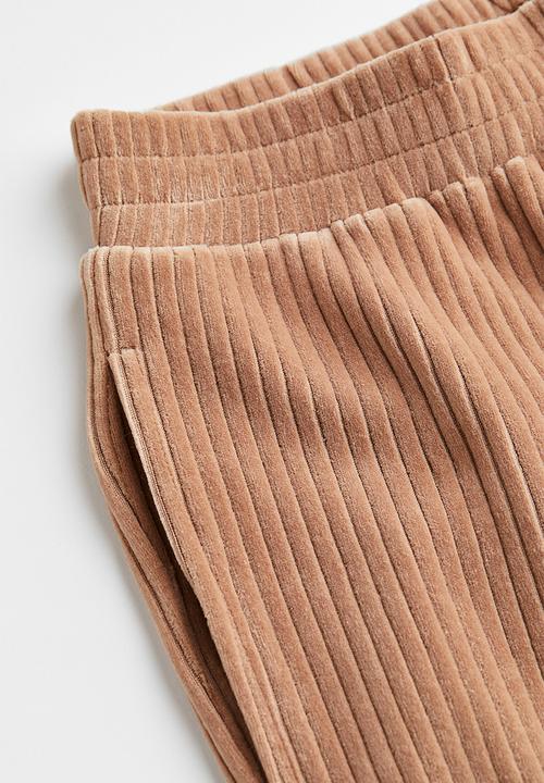 H&M - Velour joggers - beige