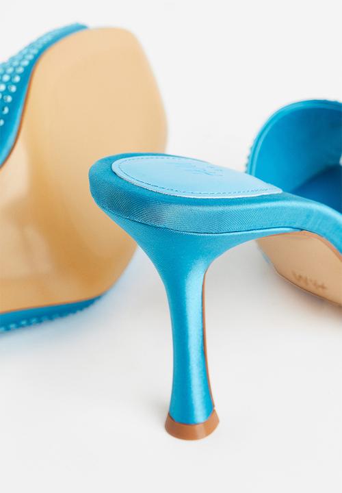 H&M - Rhinestone-embellished mules - turquoise
