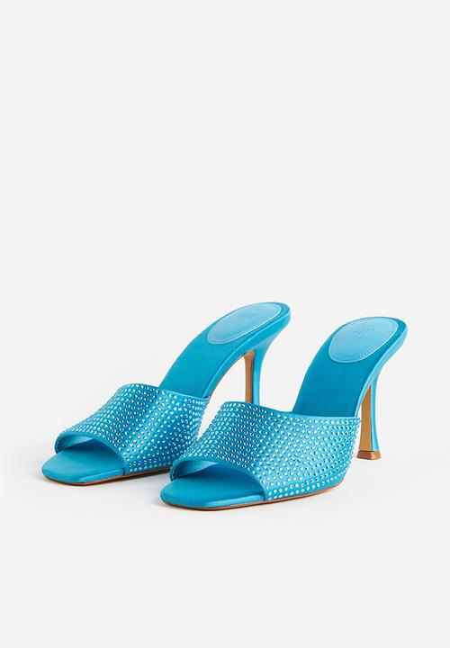H&M - Rhinestone-embellished mules - turquoise