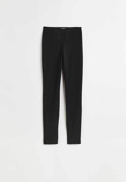 H&M - Zip-hem trousers - black