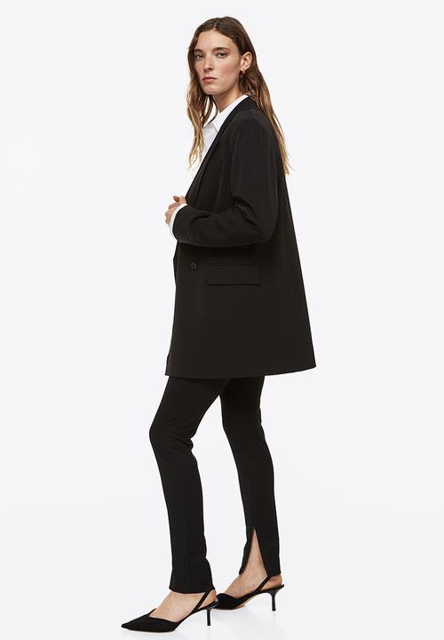 H&M - Zip-hem trousers - black