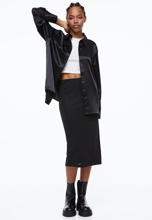 H&M - Satin shirt - black
