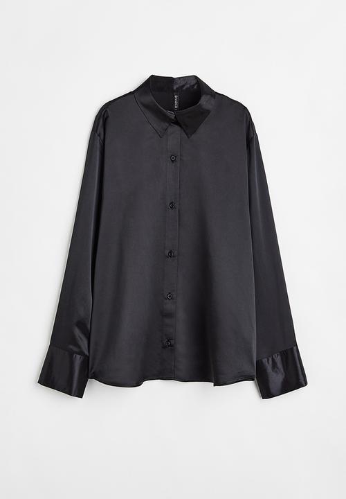 H&M - Satin shirt - black