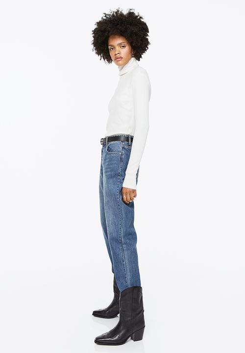 H&M - Tapered high ankle jeans - denim blue