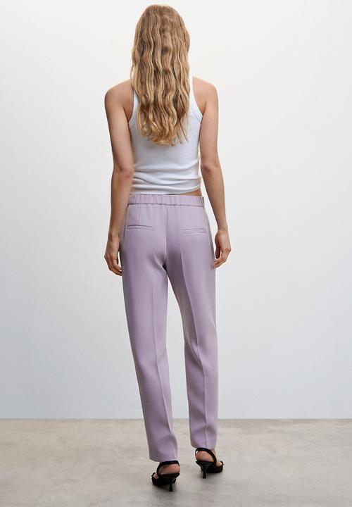 MANGO - Trouser semiflu - lilac