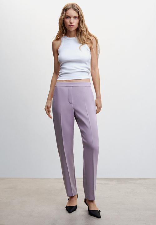 MANGO - Trouser semiflu - lilac