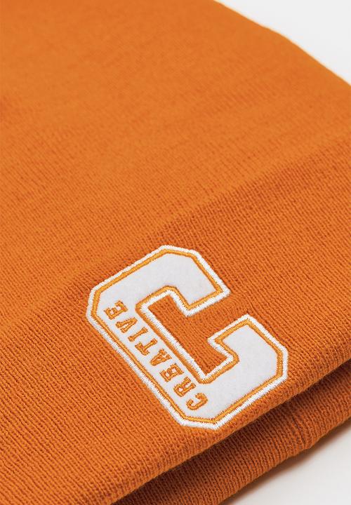 H&M - Appliquéd knitted hat - orange/creative