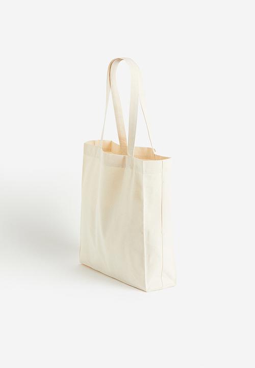 H&M - Cotton canvas shopper - light beige