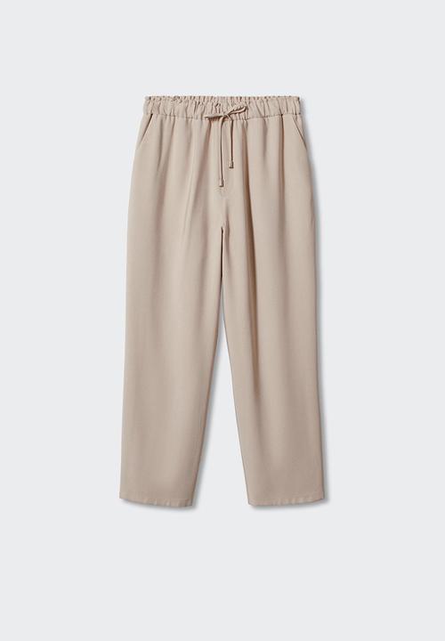 MANGO - Trousers fluido - light beige