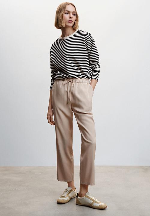 MANGO - Trousers fluido - light beige
