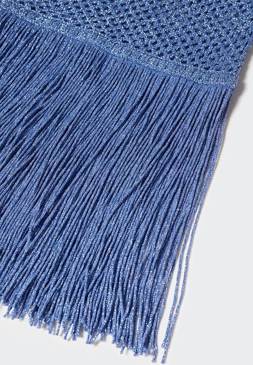 MANGO - Skirt reks - mid blue