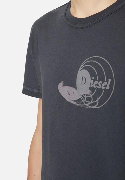 Diesel  - T-diebind - slits-E1 T-shirt - 93Rdiesel - dark grey