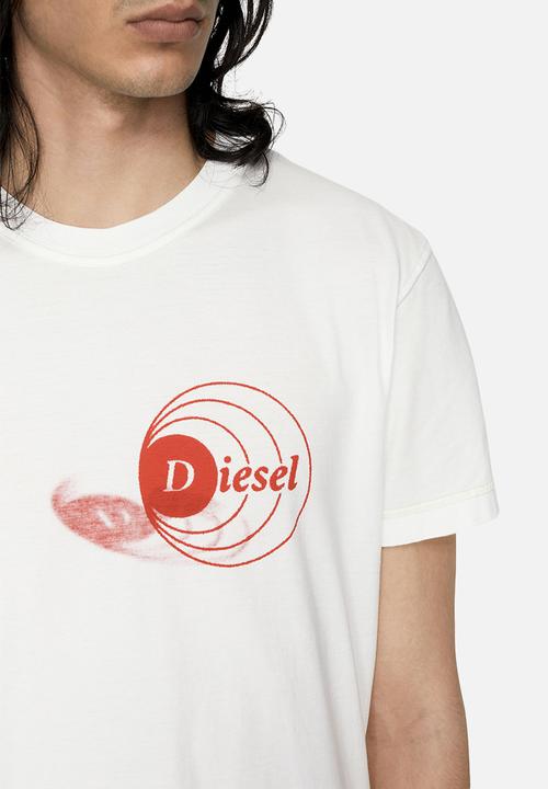 Diesel  - T-diebind-slits-E1 T-shirt - 141diesel - white