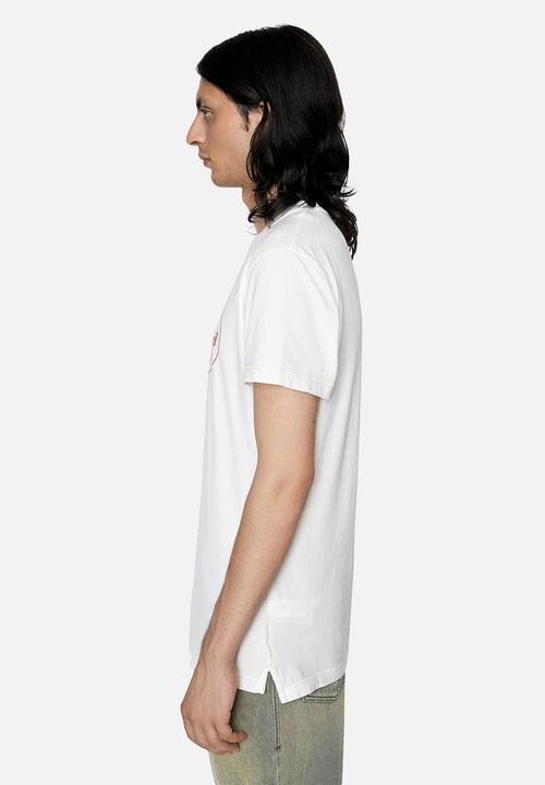 Diesel  - T-diebind-slits-E1 T-shirt - 141diesel - white