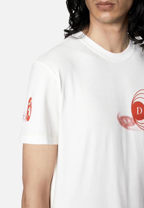 Diesel  - T-diebind-slits-E1 T-shirt - 141diesel - white