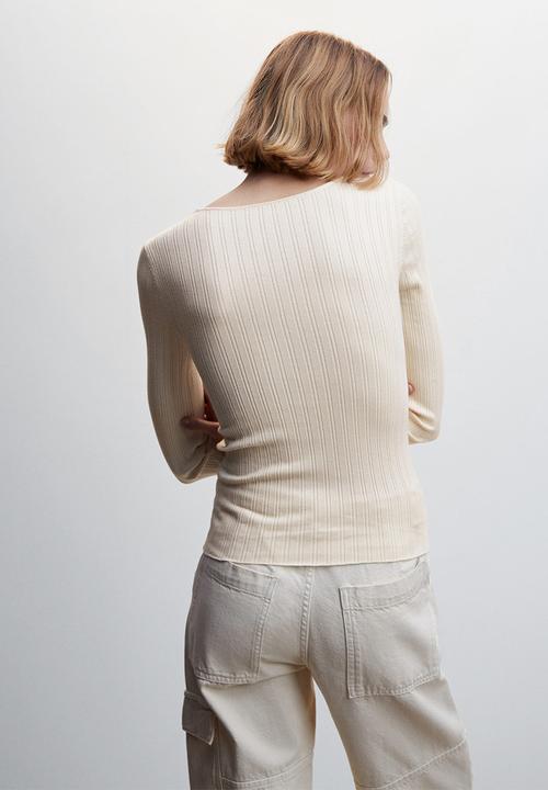 MANGO - Sweater risu1 - beige