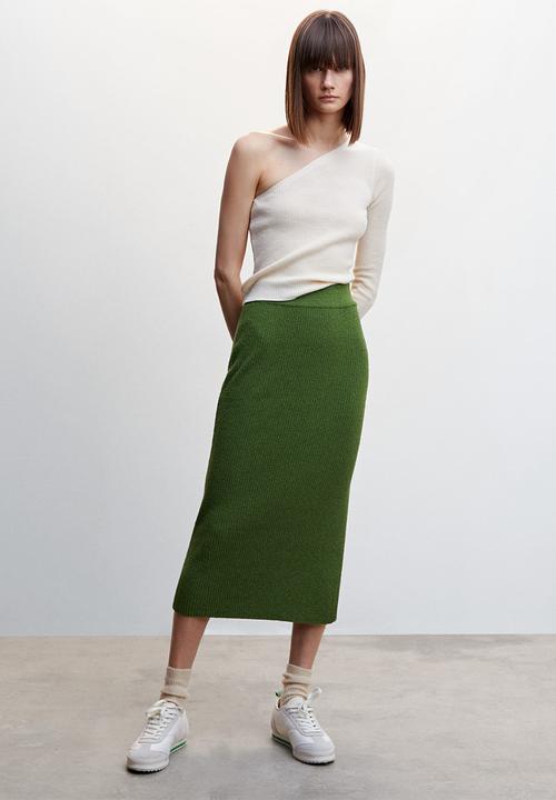 MANGO - SKIRT ADELE - mid green