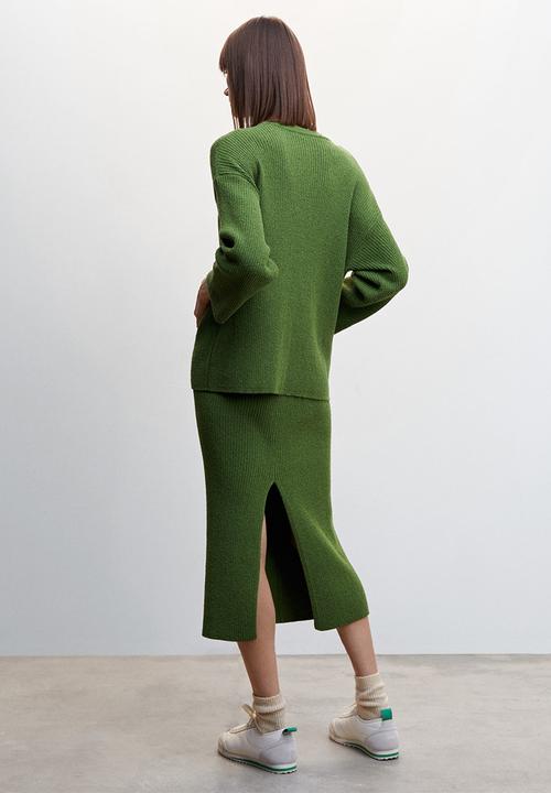 MANGO - SKIRT ADELE - mid green