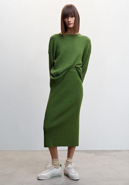 MANGO - SKIRT ADELE - mid green