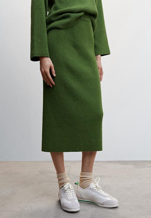MANGO - SKIRT ADELE - mid green