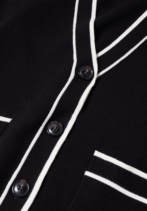 MANGO - Cardigan contrast - black
