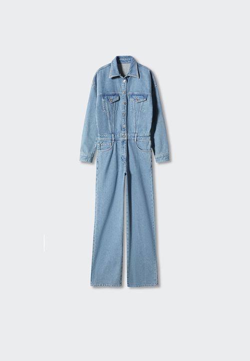 MANGO - One-piece suit frankie - open blue