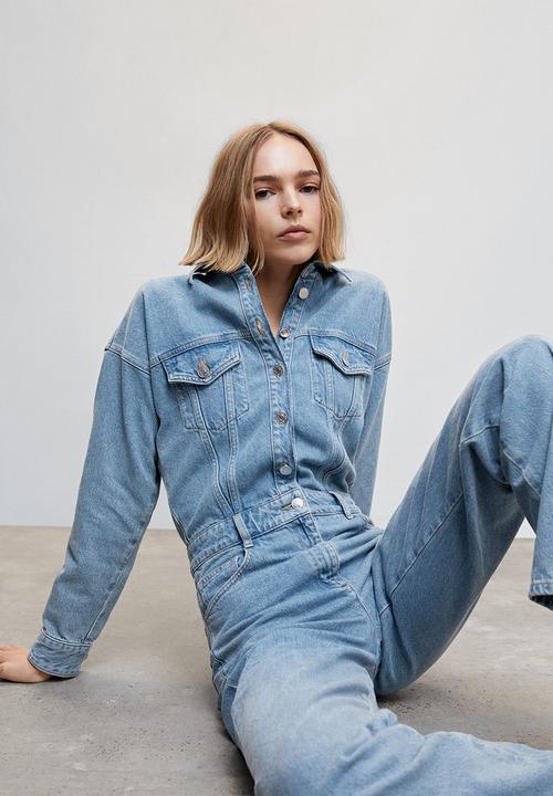 MANGO - One-piece suit frankie - open blue