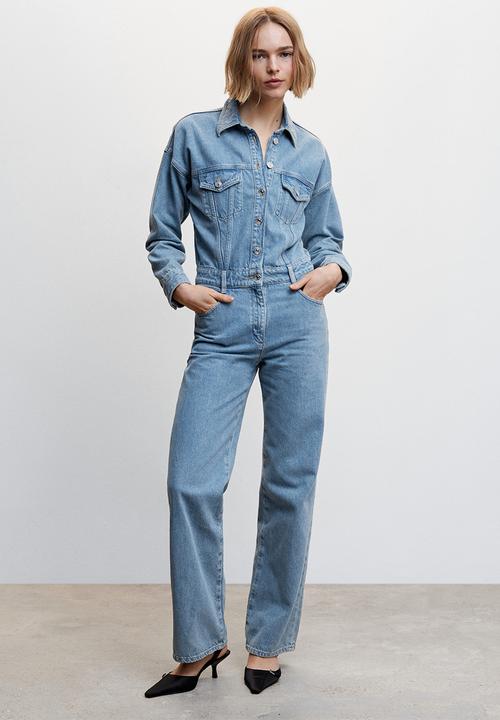 MANGO - One-piece suit frankie - open blue