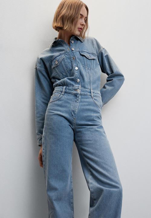 MANGO - One-piece suit frankie - open blue