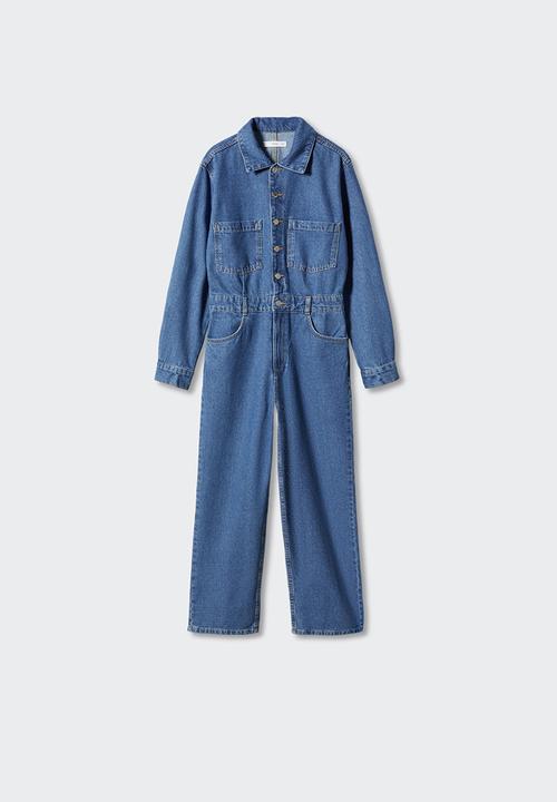 MANGO - One-piece suit olivia - open blue