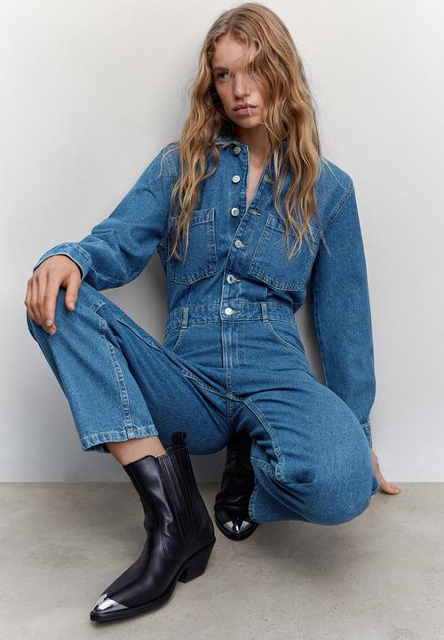 MANGO - One-piece suit olivia - open blue