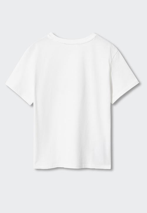 MANGO - T-shirt begur - natural