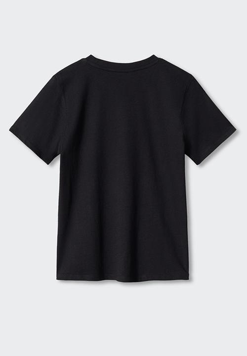 MANGO - T-shirt basic4 - black