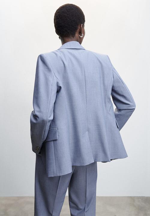 MANGO - Blazer borevi - light pastel blue
