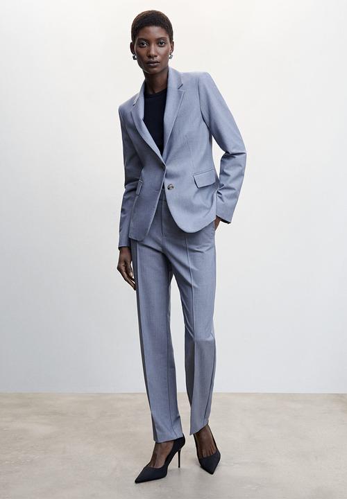 MANGO - Blazer borevi - light pastel blue