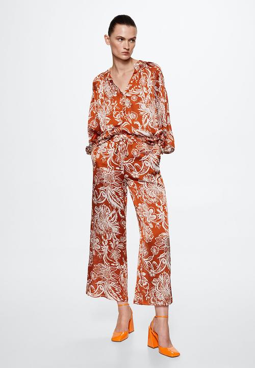 MANGO - Trousers edward-h - medium orange