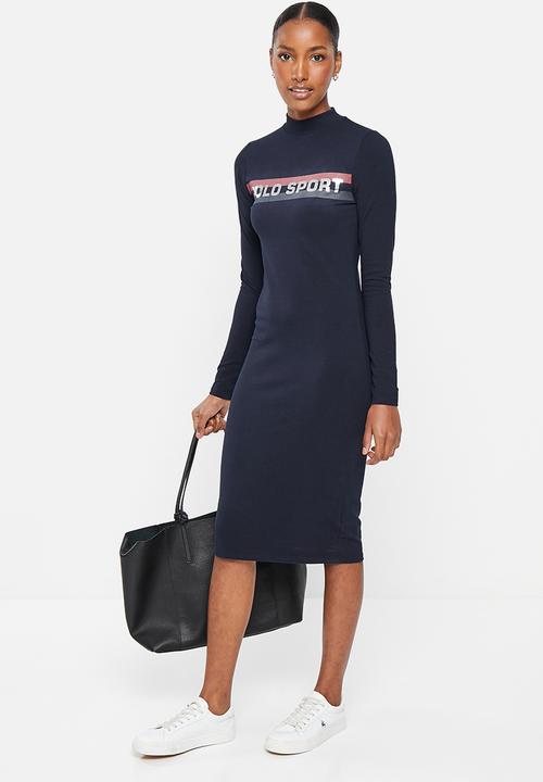 POLO - Wmn sport long sleeve dress - navy