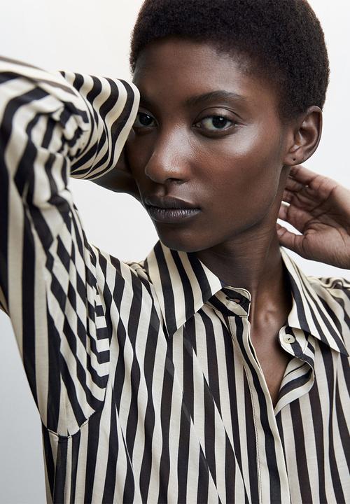 MANGO - Shirt spicy - black & white 