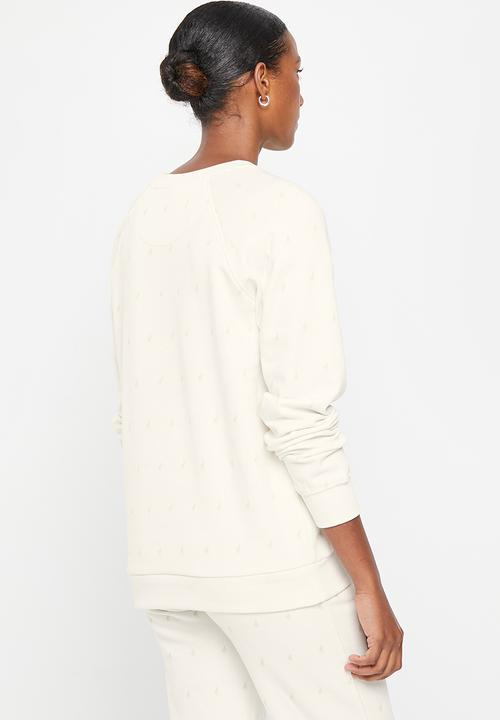 POLO - Women monogram long sleeve track top - stone