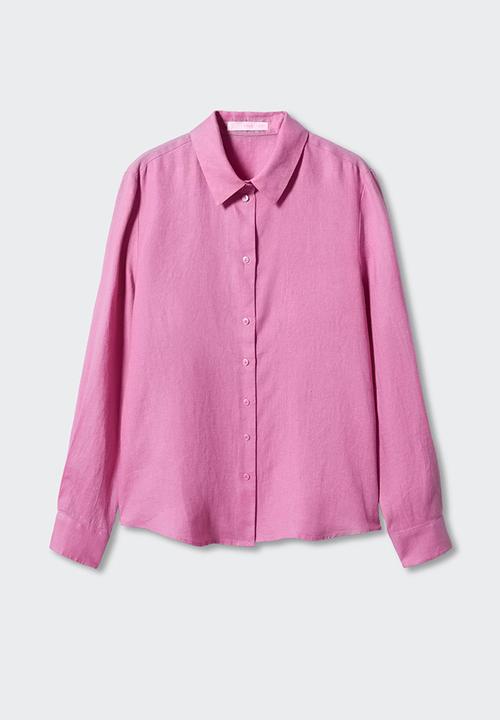 MANGO - Shirt lino - pink