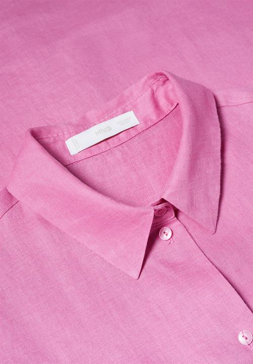 MANGO - Shirt lino - pink