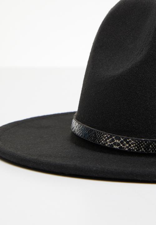 edit - Nancy fedora hat - black