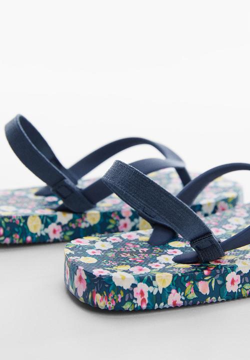 MANGO - Flip- flop flourb - blue