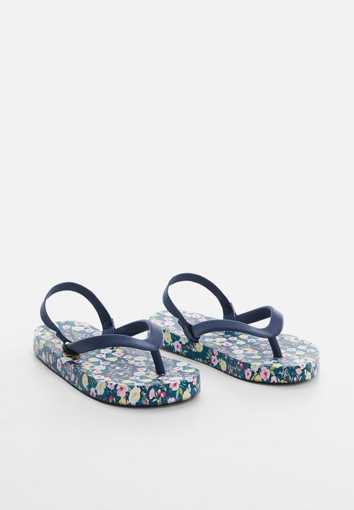 MANGO - Flip- flop flourb - blue