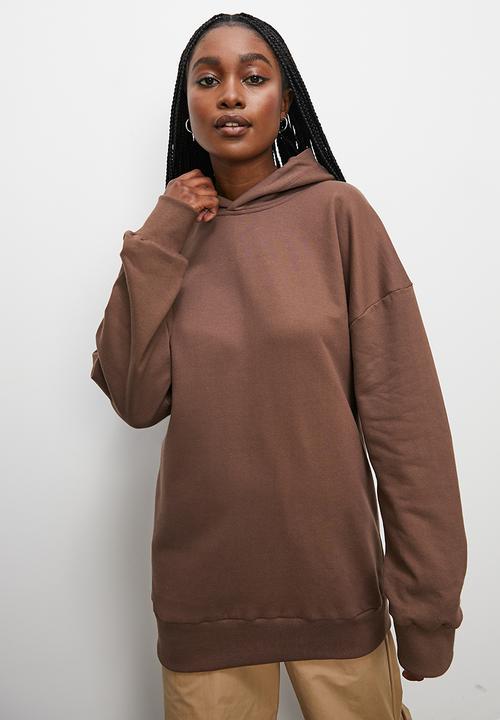 Blake - Slouch hoodie - choc