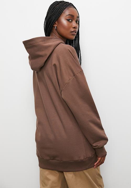 Blake - Slouch hoodie - choc
