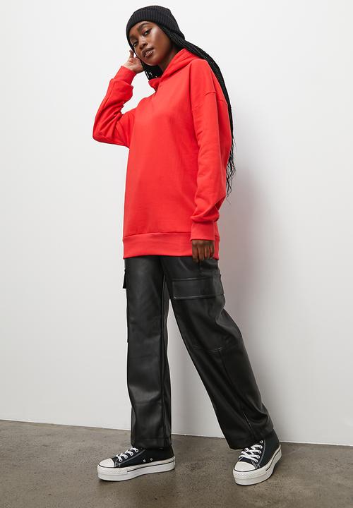 Blake - Slouch hoodie - red
